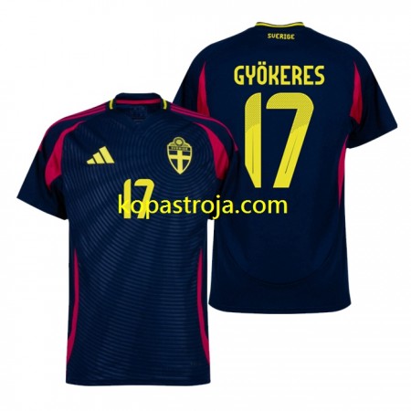 Billiga Fotbollströjor Sverige Viktor Gyokeres 17 Borta tröja 2024 Kortärmad